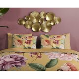 Descanso Oker rumena posteljnina za zakonsko posteljo/podaljšana iz bombažnega satena 240x220 cm Fiori – | Shoptok.si