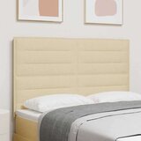  LED glava kreveta S LED lampica Krema 144 cm Poliester - Krema 140 cm Visoki uzglavlje | shoptok.hr