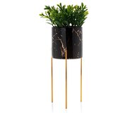  Stalak za cveće NILA 28x11 cm crna/zlatna | Eponuda.com