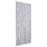 Furnova Zavesa proti mrčesu iz šenilje 100x220 cm bela in siva, (21918170) | Shoptok.si