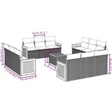  13-dijelni set vrtnih sofa s jastucima poliratan crni | shoptok.hr