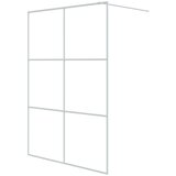 Pregrada za tuš bijela 140 x 195 cm s prozirnim staklom ESG | shoptok.hr