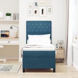  Krevet s opruga kutije Tamno plava 80 x 200 cm Baršun | shoptok.hr