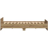  Krevetna konstrukcija Umjetnički hrast 203 x 203 x 50 cm | shoptok.hr