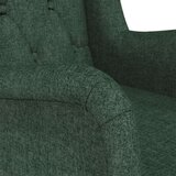  Fotelja s nogama za ljuljanje od kaučukovca tamnozelena tkanina - Tamnozelena 1 Bez naslona za noge | shoptok.hr