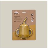 Interbaby silikonska čaša za malu djecu sa slamkom Earth Ocher | shoptok.hr