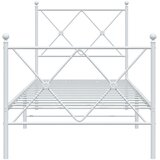 Metalni okvir kreveta uzglavlje i podnožje bijeli 80x200 cm | shoptok.hr