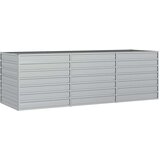  Povišena vrtna gredica 240 x 80 x 77 cm pocinčani čelik srebrna | Eponuda.com