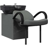 vidaXL Stolica za šampon Temno siva in črna 63 x 141 x 92 cm blago, (5000132865) Cene