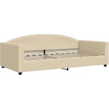 vidaXL Izvlečna dnevna postelja s predali krem 100x200 cm bl | Shoptok.si