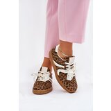 Boto Low Women's Sneakers With Lace Leopard Brown Zielle | Shoptok.si