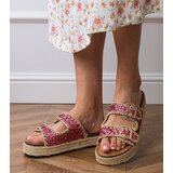 D/CEO Pink espadrille sandals with buckles Induri | Shoptok.si