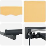  Povlačivi tende Pijesak 4,5 × 3 m Poliester i aluminij | shoptok.hr