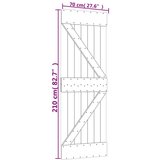  Klizna vrata s priborom za montažu 70 x 210 cm masivna borovina | shoptok.hr