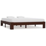 Maison Chic Posteljni okvir - Dvoposteljna postelja - Zakonska postelja temno rjav iz trdne borovine 160x200 cm-J5613, (21775923) | Shoptok.si