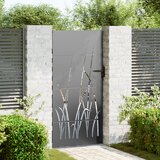 vidaXL Vrtna vrata Crna 105 x 200 cm Čelik s praškastim premazom | shoptok.hr