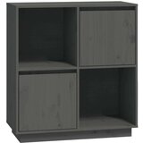  Komoda siva 74 x 35 x 80 cm od masivne borovine | shoptok.hr