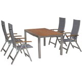 Gardenson VRTNA GARNITURA SAN REMO aluminij siva, naravne barve, srebrne barve | Shoptok.si