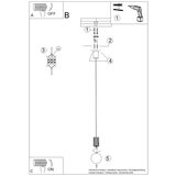 Nice Lamps Smeđe-siva viseća svjetiljka sa staklenim sjenilom ø 12 cm Orbital – | shoptok.hr