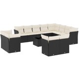  The Living Store Vrtna sedežna garnitura 13-delna z blazinami črn poli ratan - Vrtna Sedežna Garniture, (21459296) | Shoptok.si