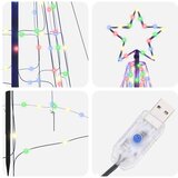vidaXL LED božično drevesce med 800 LED večbarvno 400 cm elezo | Shoptok.si