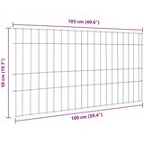  Set ograde za ribnjak 5 kom. 100 x 50 cm Čelik Zelena | shoptok.hr