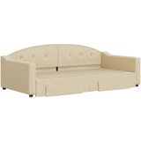  Dnevni krevet na razvlačenje s ladicama krem 100x200 cm tkanina | shoptok.hr