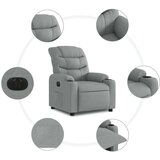  Električni naslanjač svetlo sivo blago | Shoptok.si
