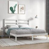 Furnova Posteljni okvir brez vzmetnice bel 140x190 cm trdna borovina, (21941205) | Shoptok.si