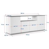 Hanah home Komoda Arista White Walnut