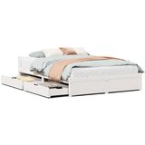 vidaXL Okvir kreveta bez madraca bijeli 150x200 cm od masivne borovine | shoptok.hr