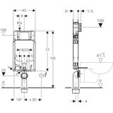 Geberit Kombifix element za konzolnu WC šolju sa Sigma ugradnim vodokotlićem 110.792.00.1 | ePonuda.com