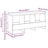  Polica za časopise Sonoma hrast 102 x 30 x 45 cm | shoptok.hr