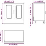vidaXL Osnovna omarica za umivalnik Kalmar starinski les 80x46x81,5cm | Shoptok.si