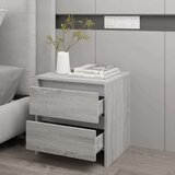 vidaXL Nočna omarica siva sonoma 45x34,5x44,5 cm iverna plošča | Shoptok.si