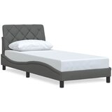 Maison Chic Posteljni okvir - Enojna postelja - Postelja za odrasle brez vzmetnice temno siv 80x200 cm blago-J7858, (21772402) | Shoptok.si
