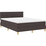  Postelja na vzmeti z vzmetnico temno rjave barve 140x200 cm tkanina, (22083237) | Shoptok.si