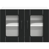  Zidni stakleni ormarić Lucca 2 pcs Crna 60 x 31 x 40 cm | shoptok.hr
