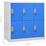 vidaXL Omara s ključavnico 5 kosov siva in modra 90x45x92,5 cm jeklo | Shoptok.si