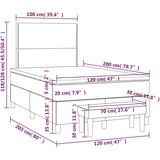  Box spring postelja z vzmetnico svetlo siva 120x200 cm blago, (20789847) | Shoptok.si