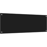  Kuhinjski zid Crna 120 x 40 cm Staklo otporno na udarce | Shoptok.si