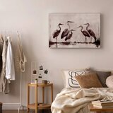  Slika - Herons painted with ink 90x60 Premium Print | shoptok.hr