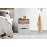 Premium Living Nočna Omarica Ellmau, Barva Šampanjca, Barva Hrasta | Shoptok.si