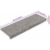  Prostirke za stepenice 20 kom 65x21x4 cm sive s pravokutnim rubom | Shoptok.si