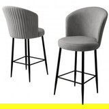 Hanah home set 4 barske stolice fora grey black | ePonuda.com