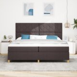  Postelja z vzmetnico z vzmetnico Temno rjava 200 x 200 cm blago - - Rjava - 93.78 - 200 x 200 cm - | Shoptok.si