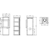 Palazzetti peč na drva eva 7 kw - antracitna siva | Shoptok.si