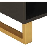 TV ormarić smeđe-crni 80 x 33,5 x 46 cm od masivnog drva manga | shoptok.hr