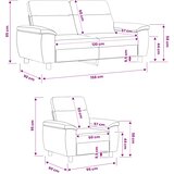  Set sofe 2 pcs Plava Tkanina | shoptok.hr
