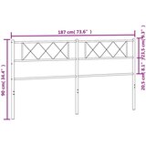 vidaXL Metalno uzglavlje crno 180 cm | shoptok.hr